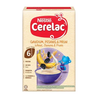 Nestle Cerelac Wheat Banana & Prune Infant Cereal 250G - From 6 Months