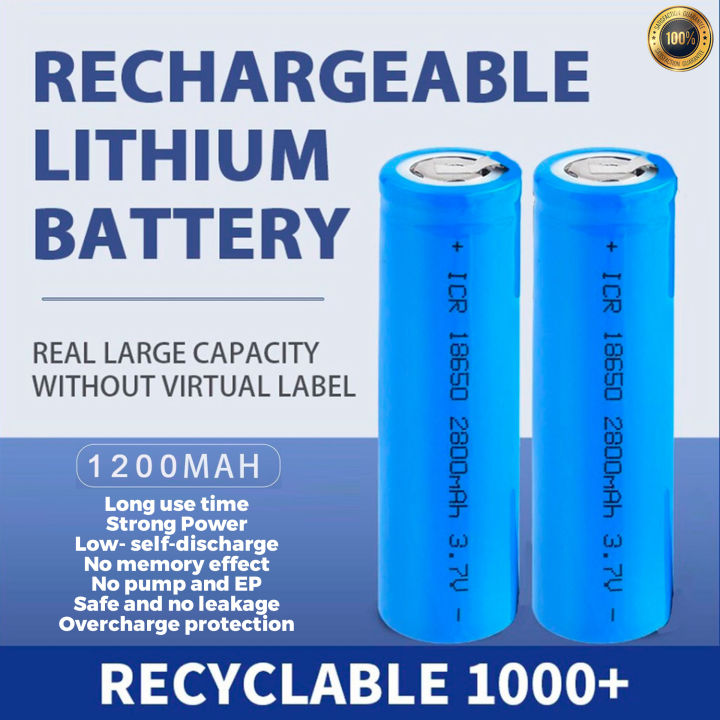 18650 mini Fan and wireless microphone 1200mAh Battery Lithium Li-ion ...