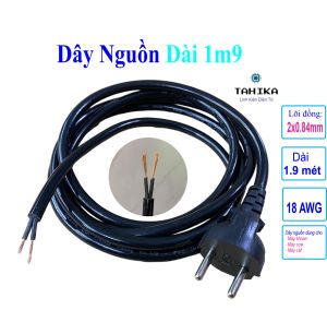 Dây nguồn dài 1m9 dùng cho máy khoan máy cưa máy cắt máy hàn..v.v... - Linh Kiện Điện Tử TAHIKA