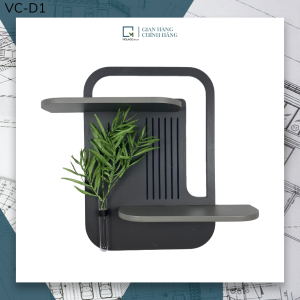 Kệ gỗ decor treo tường trang trí bàn học phòng khách nhà bếp để sách không cần khoan Molago - VC