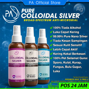 PA 100PPM Pure Colloidal Silver 50ppm 25ppm wound kurap sporo skin fungus air Nano Silver Pets Spray cat dog hamster rabbit pomeranian pet ubat kurap kucing