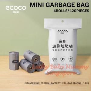 Ecoco Desktop Tissue Box with Trash Bin | Press-Open Lid | Perfect-Fit Trash Bags