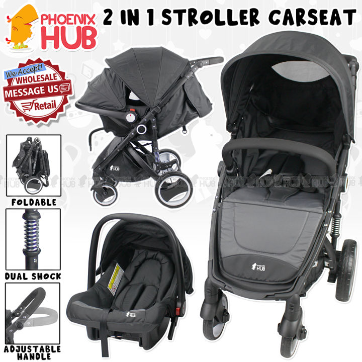 Phoenix Hub 800C 2 in 1 Baby Stroller with Car Seat Baby Travel System with Dual Shocks Priori 4026