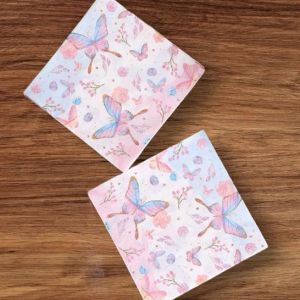 Party Napkin / Serviette (Paper) - Colour Butterfly Print [NSP010]