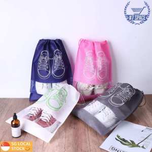 🔥SG LOCAL STOCK🔥Travel Shoe Storage Bag Reusable Eco Shoe Organizer Dust-Free Drawstring Bag Shoe dust bag Shoe bag