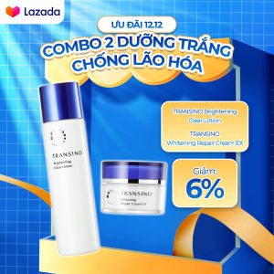 Combo 2 Dưỡng Trắng Chống Lão Hóa TRANSINO Brightening Clear Lotion - Whitening Repair Cream