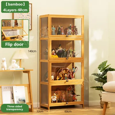Display Cabinet Transparent Glass Acrylic Showcase 1-5Layers Furniture Storage Cabinet Hand-Made Display Case 展示柜