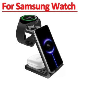 3 in 1 Wireless Charger Stand for iPhone 17 16 15 14 13 Samsung Galaxy S23 Apple Watch Airpods Pro Fast Charging Station