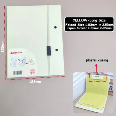 Long Foldable Clipboard Folder Folding Board Portable ClipBoard with Strap School Office Purple-Long