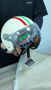 Vintage BLD Motorcycle Helmet Jet with Visor Motorbike Riding 3/4 Open Half Helmet Retro Scooter Capacete Moto2026