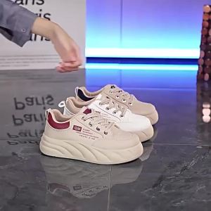 New Shoe Model 2025 Hot-selling Womens Shoes Spring Versatile Thick-soled White Sneakers Trendy Casual Lightweight Sports Shoes