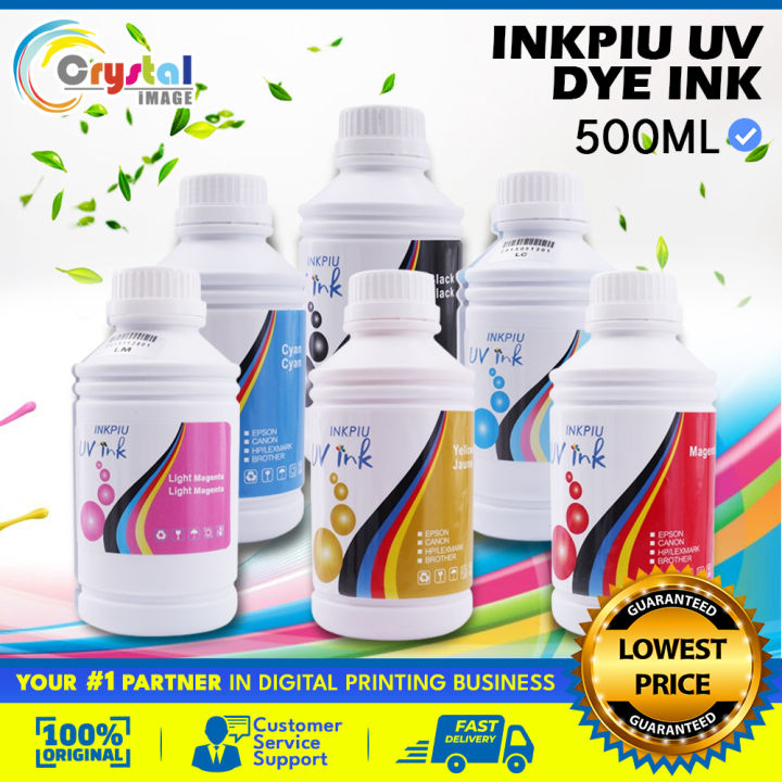 Inkpiu Uv Dye Ink 500ml Universal Dye Ink Compatible For Inkjet Printer Cmyklmlc Lazada Ph 6744