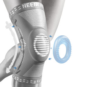 NEENCA 1 Piece Knee BraceKnee Compression Sleeve Support with Patella Gel Pad & Side Spring Stabilizers Knee Protector for RunningMeniscus TearArthritisJoint Pain ReliefACLInjury Recovery