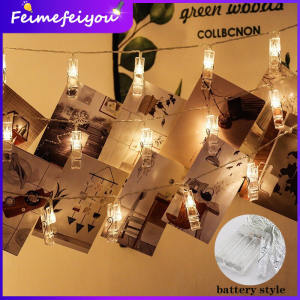 LED Decorative lights/ Strip Lighting Photo Clip 1/2/4 meters White Gold Rainbow lamp Battery/ USB style New Year Party Wedding Home Decoration Fairy light Use AA battery / USB power