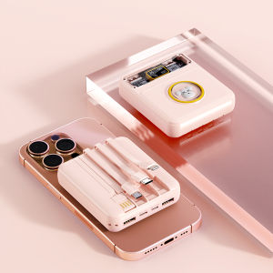 100% power bank 800000mah original Fast charging powerbank With built in cord portable Multi-device charger for Apple