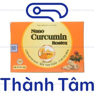 (Vỉ) Viên uống NGHỆ NANO CURCUMIN ROSTEX 30V giảm viêm loét dạ dày tá tràng trào ngược thực quản