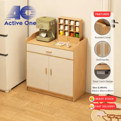 ACTIVEONE Kitchen Sideboard Storage Cabinet Living Room Buffet Cupboard Pantry Organizer Home Storage Rak Dapur - Fulfilled by ACTIVEONE