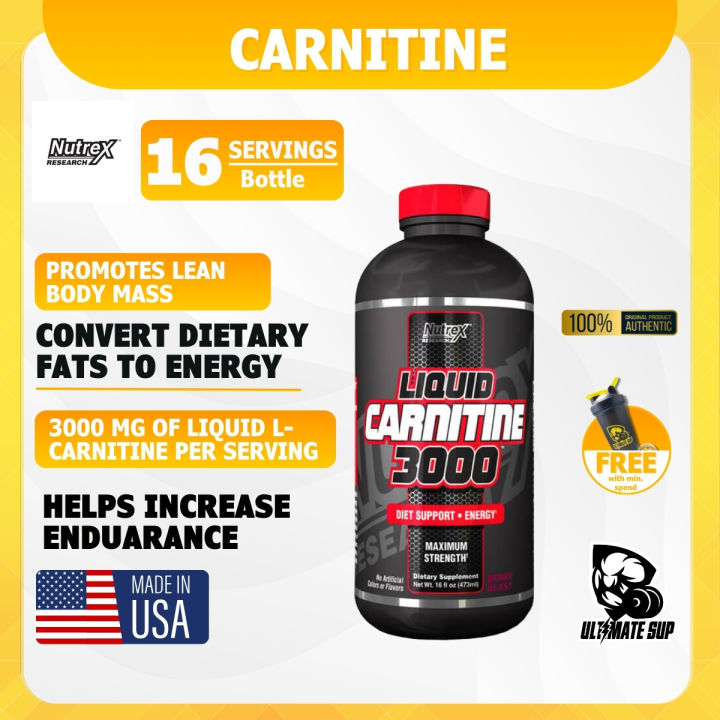 l carnitine nutrex 3000 Nutrex Research Liquid Carnitine 3000 Metabolism & Endurance Booster  Fat-Burning main image 1