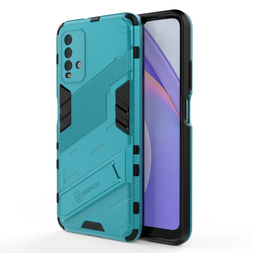 Lenuo Punk-Casing For Xiaomi Redmi 9T Redmi Power Back Cover  Eight-Color Anti-Fall And Anti-Slip Phone Bracket Lens Protection Cover  Lovers Case