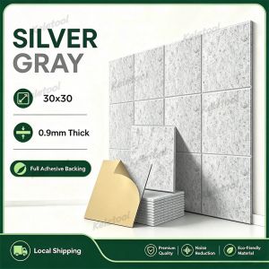 12PACK Sound Proof Acoustic Panel Self-Adhesive Studio Office Home Wall Karaoke 30x30x9mm DIY Design
