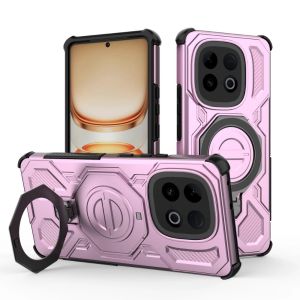 เคสสำหรับ Vivo IQOO Z10เทอร์โบ Z10เทอร์โบโปรเคสโทรศัพท์สี่มุมกันการตกโลหะหมุนได้ที่วางแหวนแม่เหล็กฝาหลังสำหรับ Z10เทอร์โบโปร