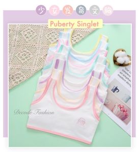 Girls Cotton Training Underwear Kids Girl Single-Layer Thin Vest Bra