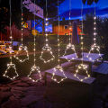 valentines day gift led light curtain decoration for window christmas tree diwali deepavali Valentine decoration fairy light strip led lights for bedroom moon star snowman bell angel deer flash lamp 8 work modes with 220V EU plug. 