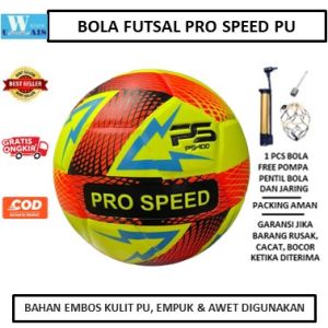 BOLA FUTSAL PRO SPEED KULIT PU EMBOS SIZE 4 PRESS