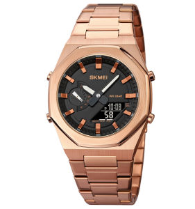 PENGIRIMAN INSTANT / Jam tangan pria analog world time rantai stell skmei 1816 original