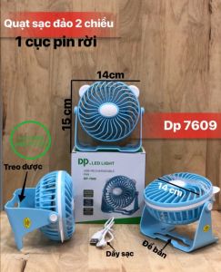 Quạt sạc USB mini DP 7609 để bàn đảo 2 chế độ gió (không vừa sạc vừa xài )