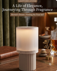 Aroma Diffuser Air Humidifier 3-Level LED Touch Control Mist Maker Smart Rechargeable Scent Machine