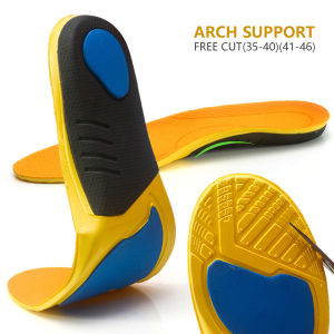 1 pair arch support shoe insoles for men&women cushioning Orthopedic foot pad insert size 35-45