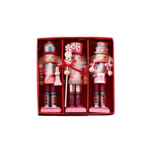 GONOVO christmas decoration for home 3/4/5Pcs Figurines Nutcracker Puppet Colorful Painted Soldier Puppet Pendant Fashion Creative Nutcracker Doll New Year Gift