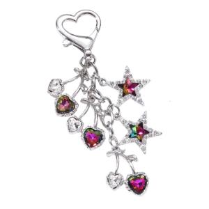 กระเป๋านักเรียนมีจี้รูปโบว์น่ารักๆตัวการ์ตูนรูปหัวใจน่ารักๆสำหรับสะสมงานศิลปะเด็กหญิงเด็กชาย