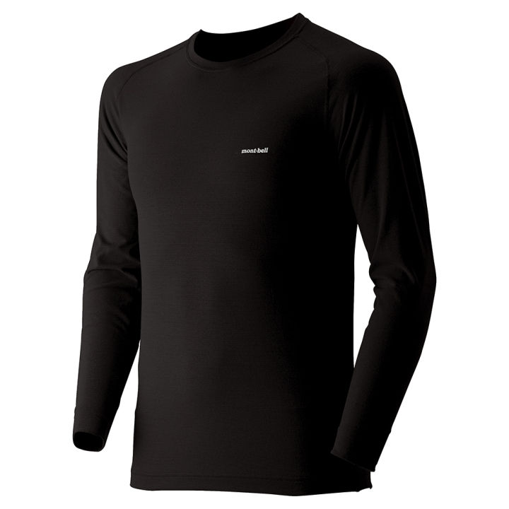Montbell Base Layer Shirt Men ZEOLINE Expedition Weight Black US
