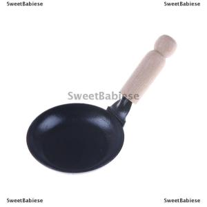 [COD] SweetBabiese 1:12ขนาดตุ๊กตาบ้านขนาดเล็กด้ามไม้กระทะตุ๊กตาอุปกรณ์ครัว