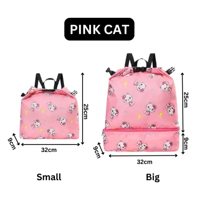 INDOLAPAK (583) Tas Renang Anak Anti Air Waterproof Karakter Lucu Bahan Parasut
