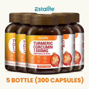 [NEW] Estalife Turmeric Curcumin 1500mg – Natural Joint Pain Relief & Anti-Inflammatory (60 Caps)