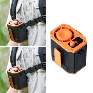 Wearable vành đai Fan xách tay quạt có kẹp gắn 3600mAh Quạt du lịch nhựa kết cấu eo fan đối với cắm trại ngoài trời và du lịch