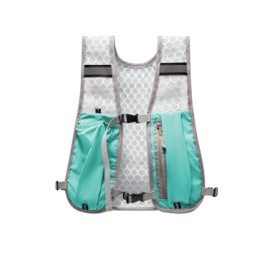 กระเป๋าเสื้อกั๊กไฮเดรชั่นแบบวิ่ง กระเป๋าเสื้อกั๊กน้ำระบายอากาศน้ำหนักเบาสำหรับเส้นทางเดินป่า วิ่งการแข่งขันจักรยานมาราธอนพร้อมแถบสะท้อนแสงสายรัดและกระเป๋า