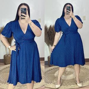 Plus size Lovely Puff Dress best fit XL-3XL