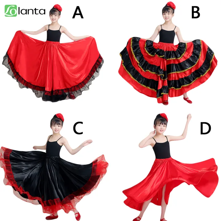 LOlanta Girls Flamenco Spanish Traditional Dance Dress Kids Gypsy