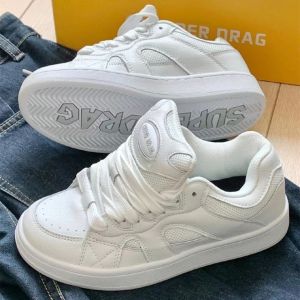 Girls Summer High Value Bread Shoes Niche Pure White Low-top Shoes Sports Retro Skateboard Shoes Casual Shoes