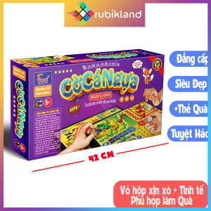 [Foxi] Cờ Cá Ngựa Size 42cm Nam Châm Size Khổng Lồ Boardgame Đua Ngựa Đồ Chơi Ngày Tết Gấp Gọn