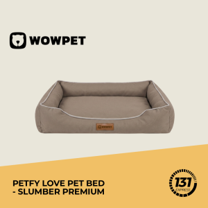WOWPET Petfy Love Slumber Premium Pet Bed - 900D Oxford Waterproof Heavy Duty Chew Resistant All Season Sleeping Mat for Dogs Cats