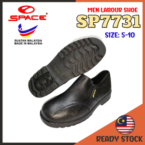 [ READY STOCK ] SP7731 Space | Men Rubber White Shoe | PVC Boots Shoe | Labour Shoe | Kasut Getah Lelaki | Rubber Shoe