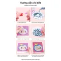 Tranh đính đá BTS tự làm quà lưu niệm postcard poster BTS. 