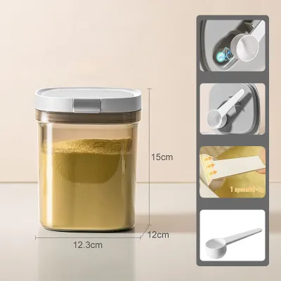 【KONKA】 Baby Milk Powder Box Portable Milk Powder Can Food Storage Box Food Storage Milk Powder Container With Spoon