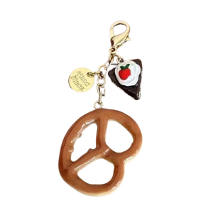 Simulated Chocolate Pretzel Bread Design Purse Decors Lightweight And Styllish Bag Pendant For Creative Gift Giving