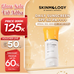 SKINMOLOGY Daily Sunscreen Hydrating & Non-Greasy SPF 50 PA++++ dengan Mugwort Jepang & Niacinamide - Bebas Paraben untuk Kulit Sensitif